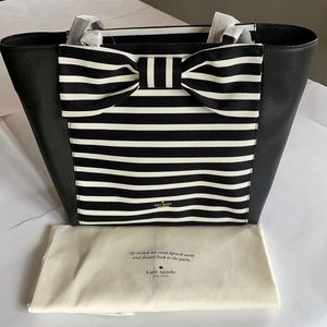Kate Spade Olive Stripe Drive Savannah Tote